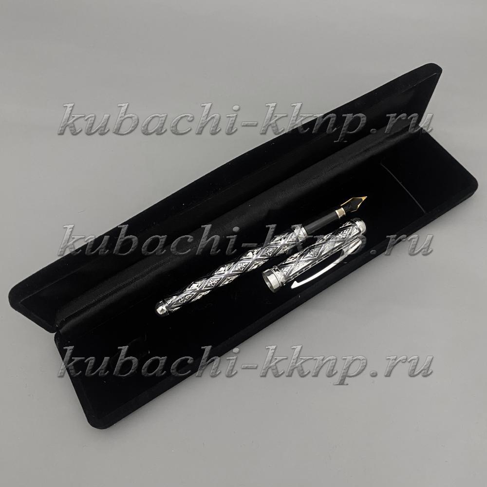 Классическая  серебряная ручка с чернилами, РУЧ26 фото 2