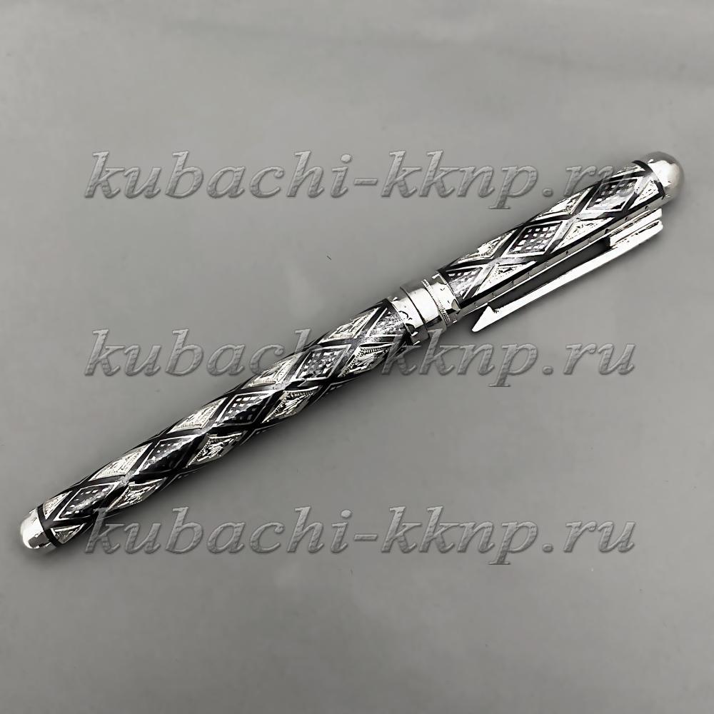 Чернильная серебряная ручка Кубачи, РУЧ25 фото 1