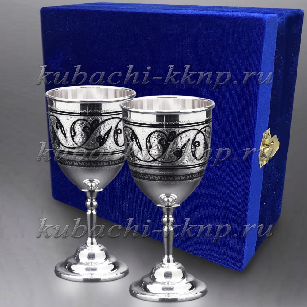 Набор из двух серебряных бокалов  Кубачи, бк005-2 фото 1
