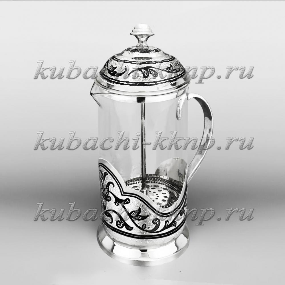 Небольшой заварочный чайник со стеклом Френч-пресс, ЧН066 фото 1