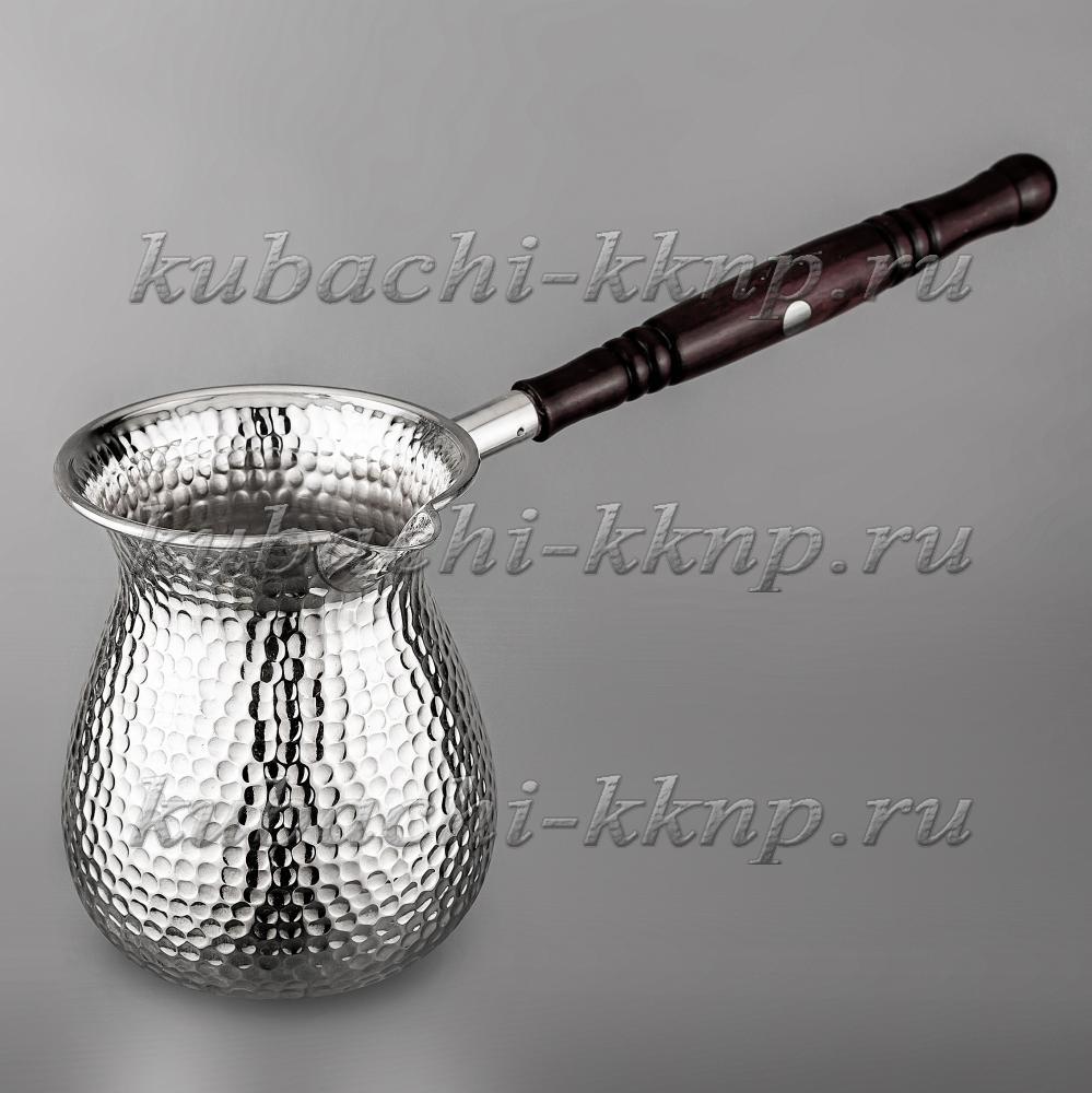 Серебряная джезва( турка) «Соты», т027 фото 1