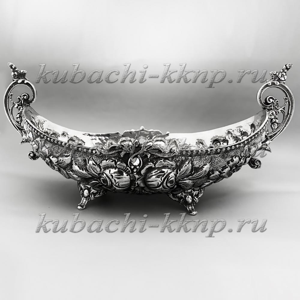 Серебряная винтажная конфетница, КФ205 фото 1