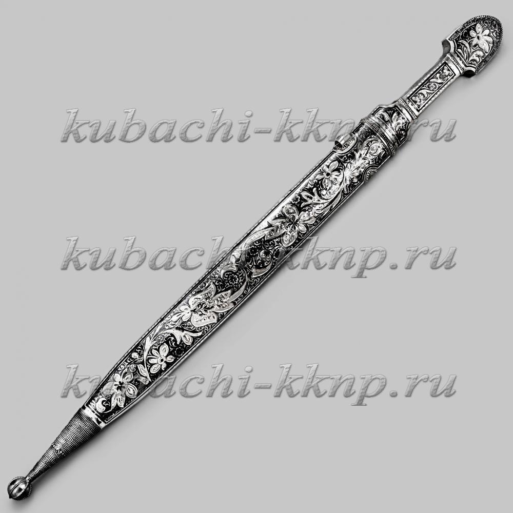 Серебряный кинжал с агатом, КН52 фото 2