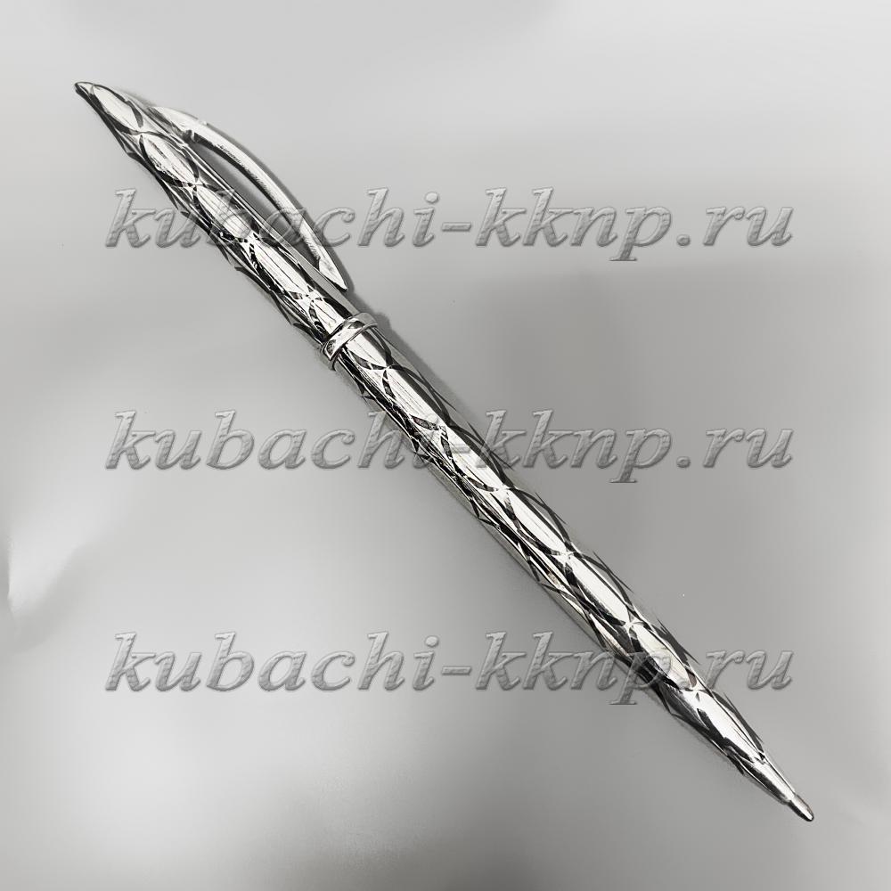 Шариковая серебряная ручка, РУЧ18 фото 1