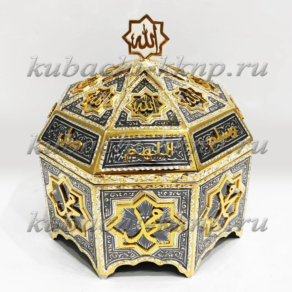 Серебряная шкатулка Мусульманская, шк012 фото 1