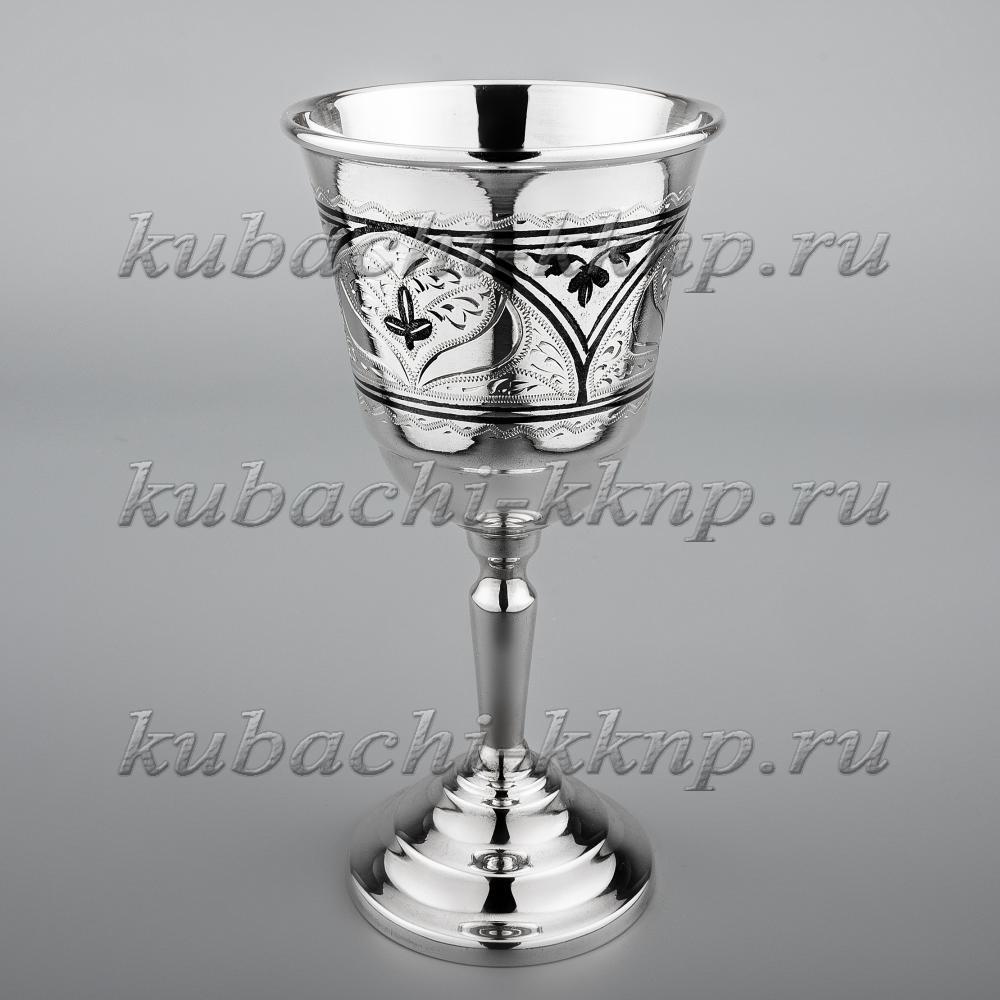 Серебряный бокал с орнаментом Кубачи, БК057 фото 1