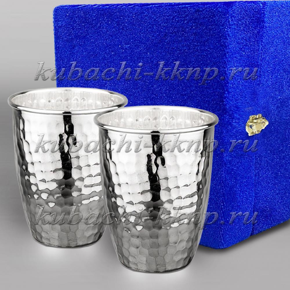 Набор серебряных стаканов Соты, ст085-2 фото 1