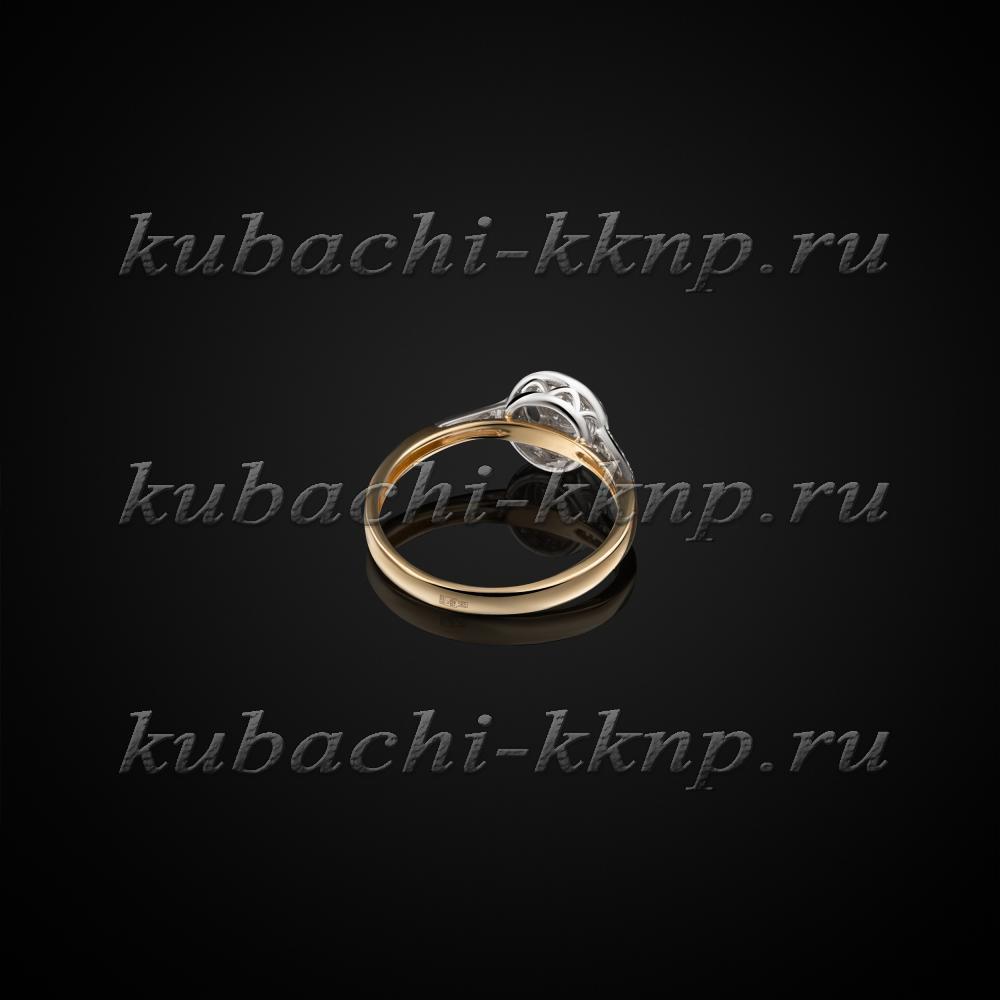 нежное золотое кольцо с бриллиантами, ан565 фото 2