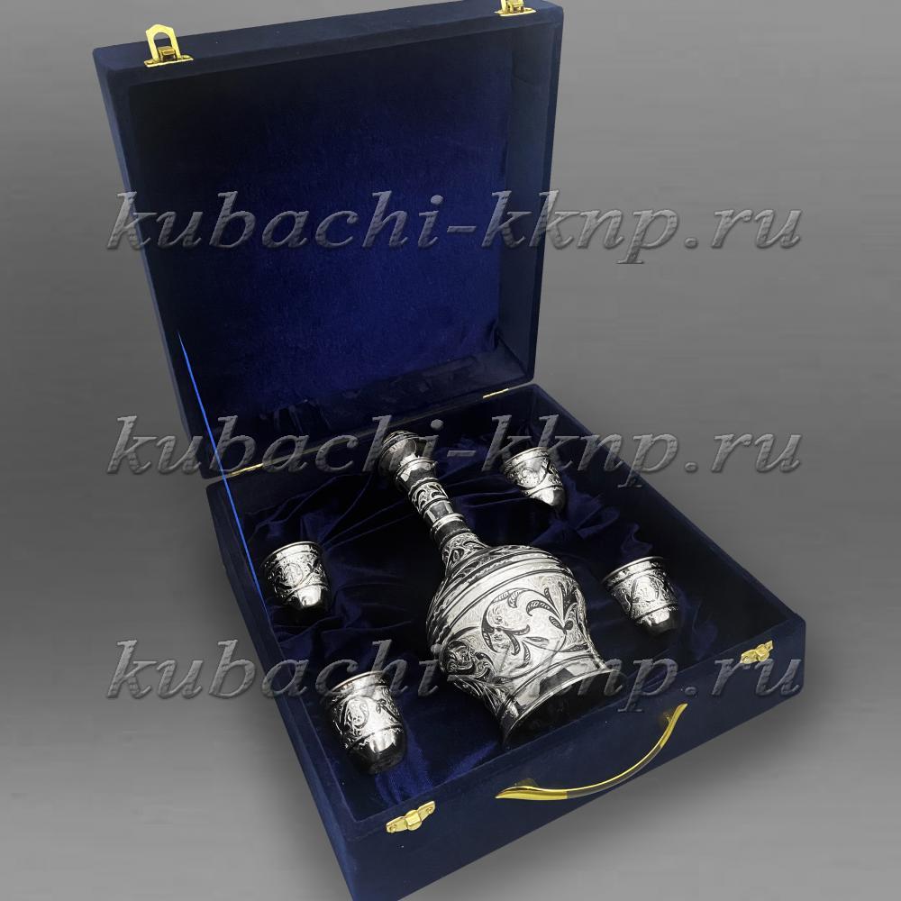 Набор для водки, виски или коньяка из серебра Падишах, вс028 фото 2