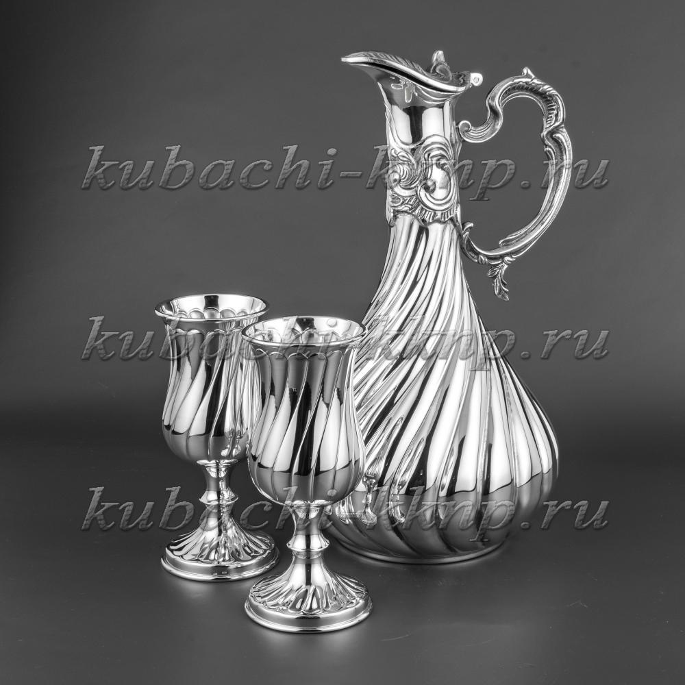 Серебряный набор для вина на свадьбу, вн07 фото 1