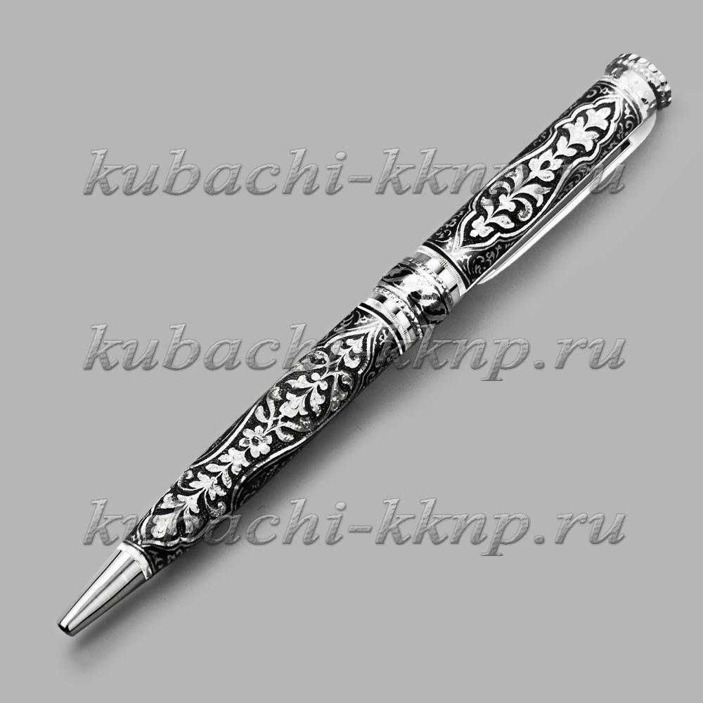 Серебряная шариковая ручка авторской работы Империя, РУЧ57 фото 2