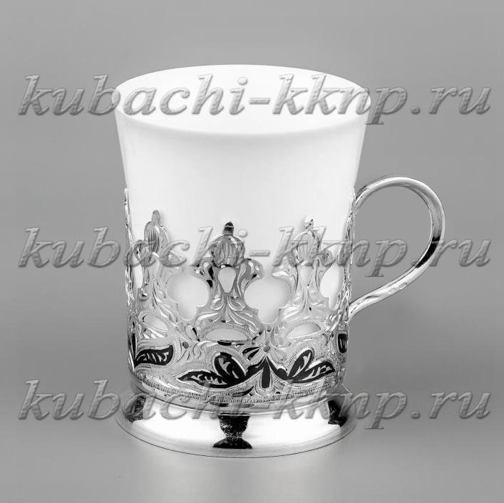 Набор серебряных подстаканников для кофе Император, пд057-6 фото 3