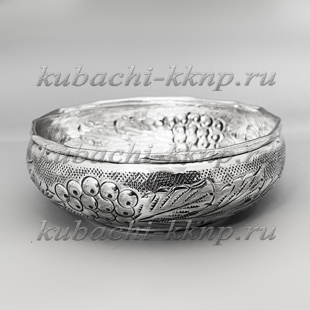 Серебряная конфетница с испанским орнаментом, КФ204 фото 1