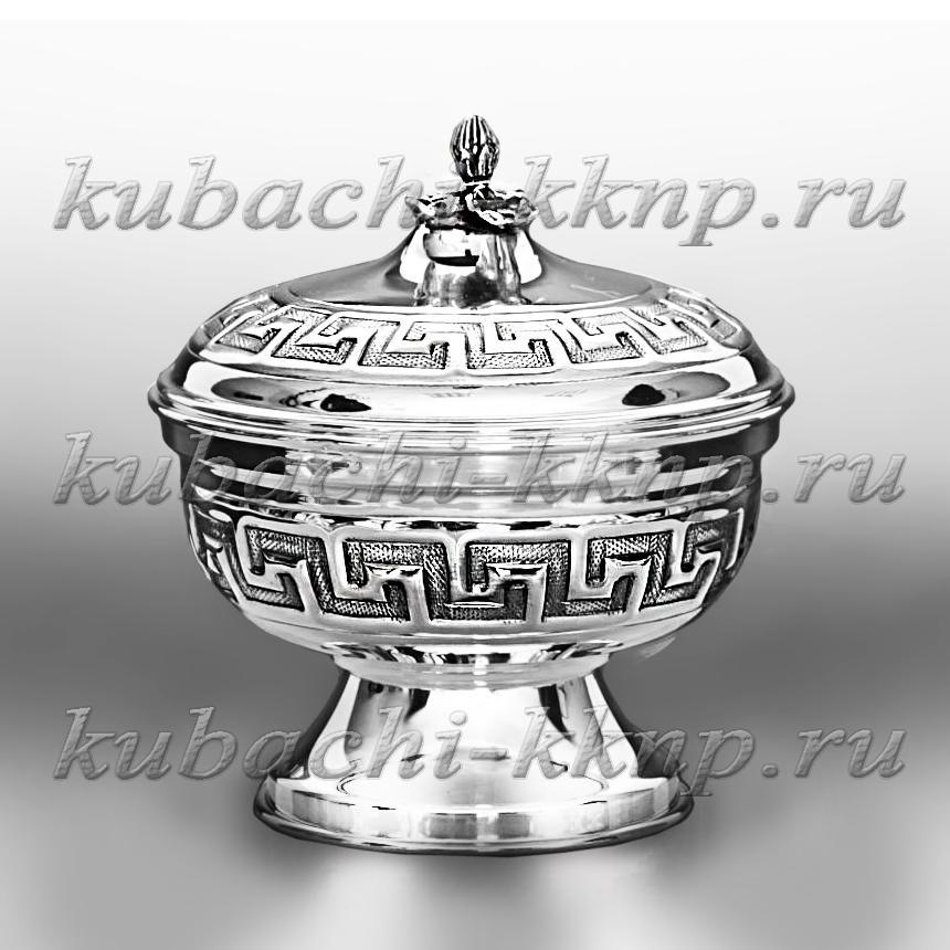 Серебряная сахарница «Ереван» (малая), сх073 фото 1