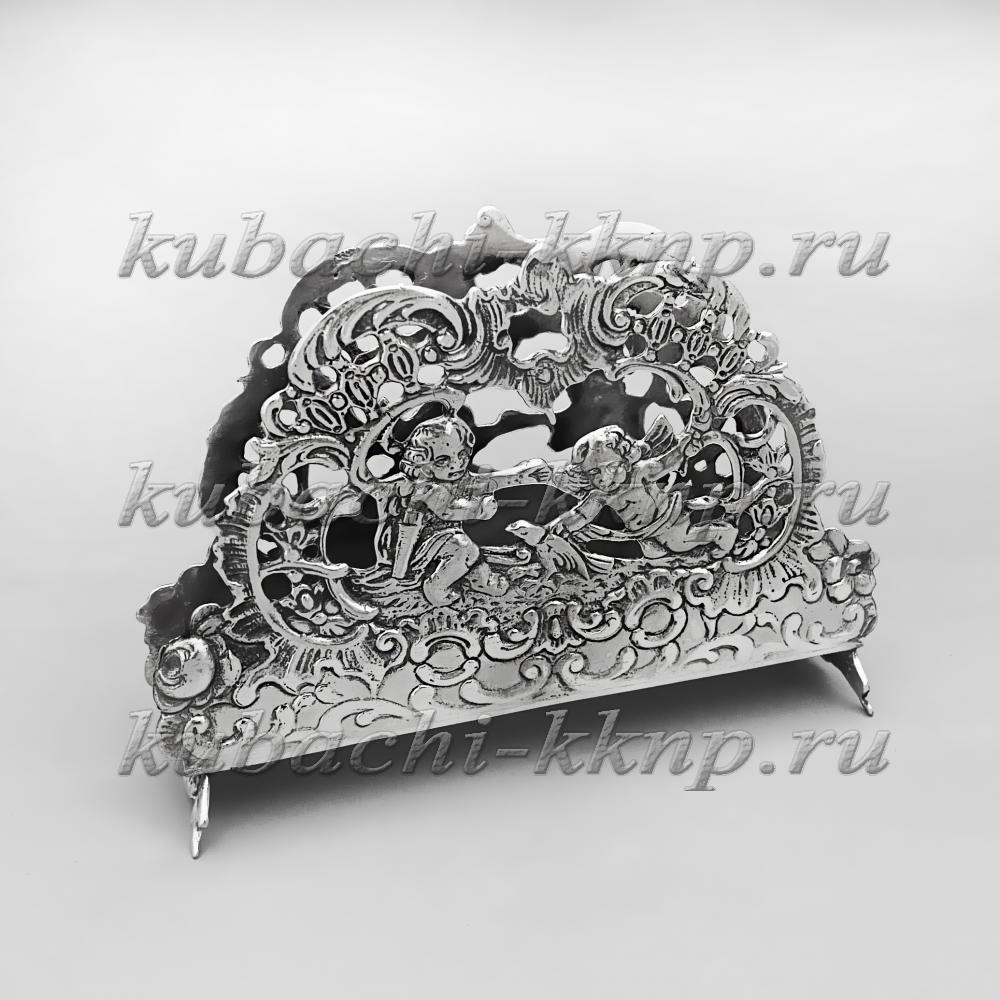 Серебряная салфетница Ангелочек, СЛ039 фото 1