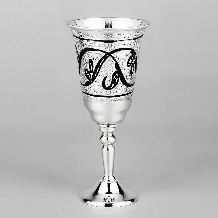 Набор из двух серебряных рюмок на 40 мл Тюльпан, р104м- фото 5