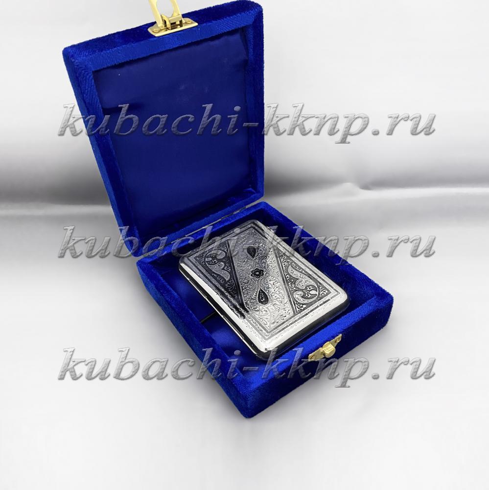 Тяжелый серебряный портсигар, ПДС063 фото 3
