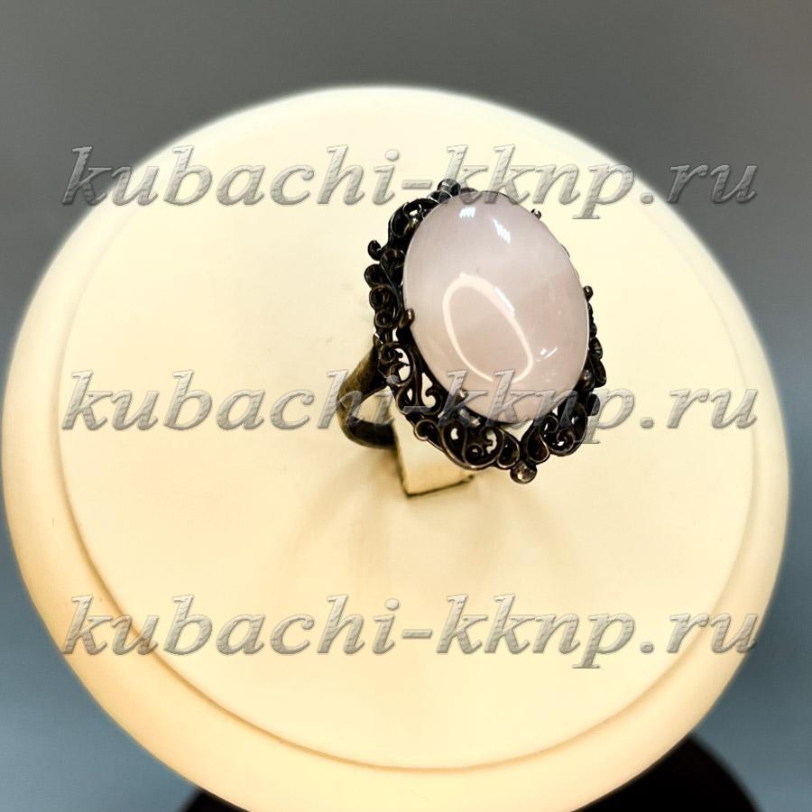 Крупное женское кольцо Вулкан  с кварцем на каждый день , Ag-к75 фото 1