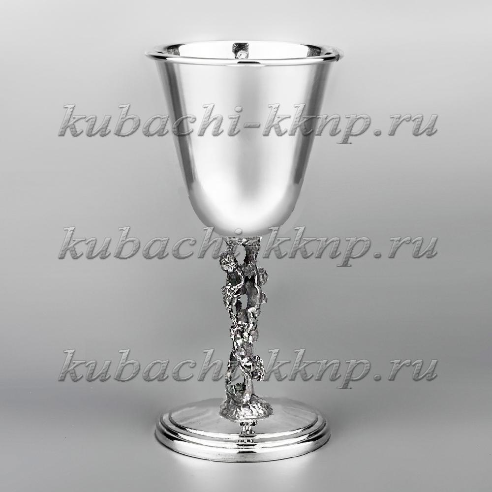 Серебряная рюмка Глянцевая с ангелочками, р089 фото 1