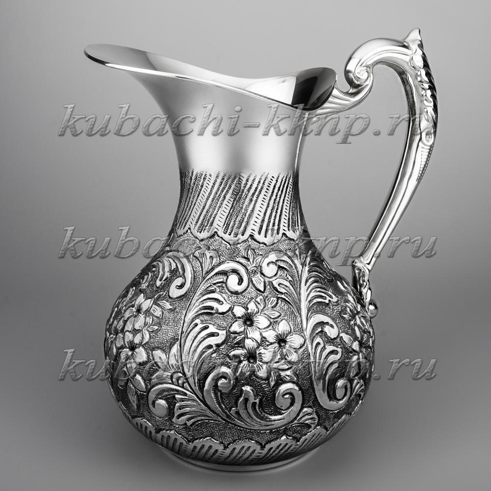 Серебряный кувшин для воды на 1,7л. , КВ243 фото 2