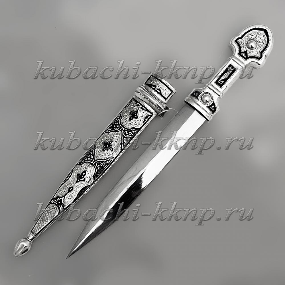 Нож-кинжал из серебра, КН32 фото 1