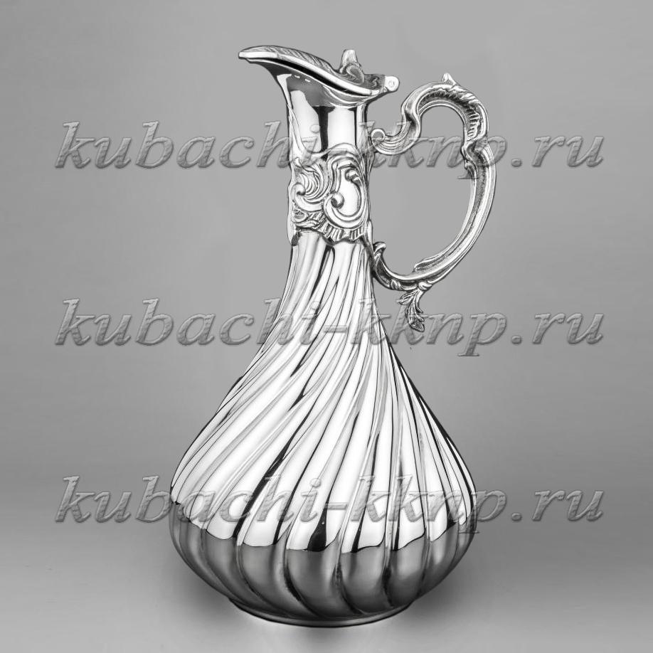 Кувшин из серебра 925 пробы890 для воды или вины с крышкой, кв017 фото 2