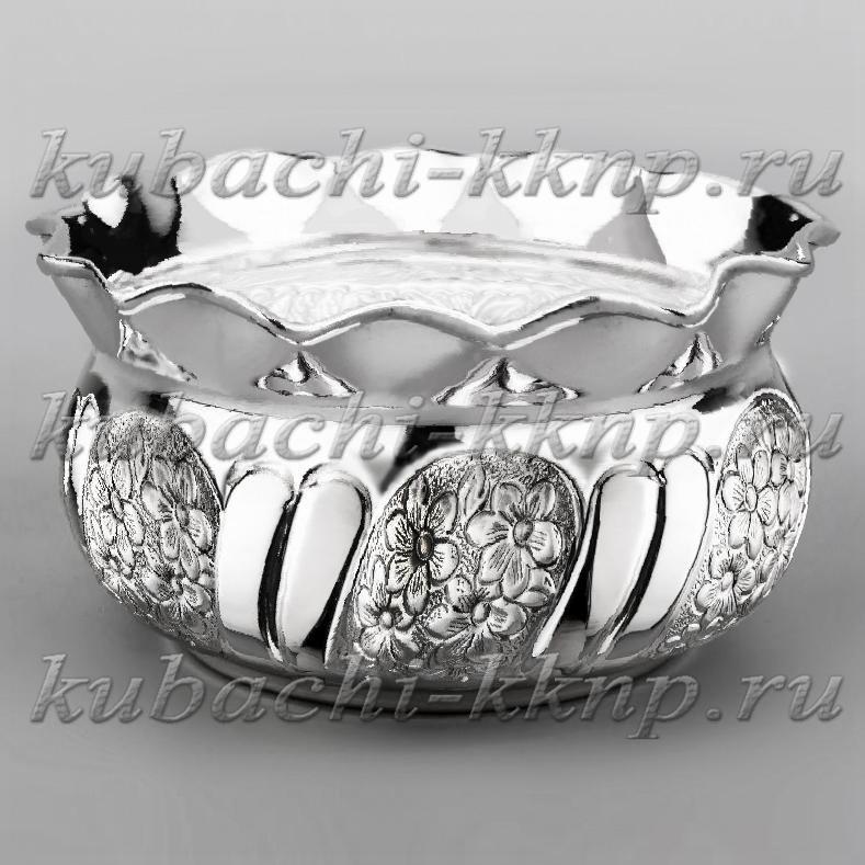 Серебряная конфетница «Ромашка», кф170 фото 2