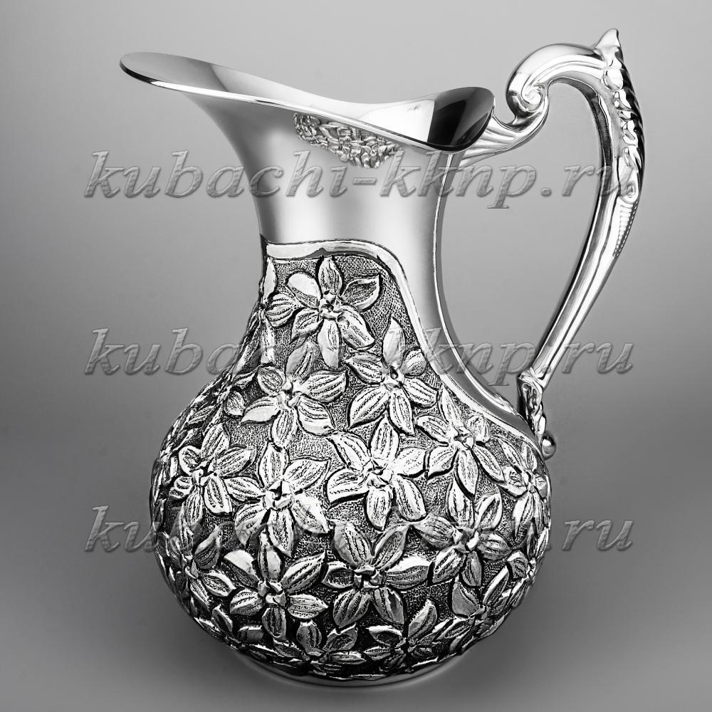 Большой серебряный кувшин для воды Хойя, КВ242 фото 2