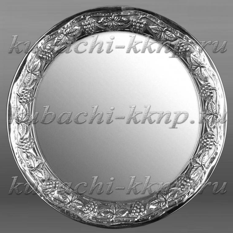 Поднос «Виноград» из серебра 925 пробы, пдн0010 фото 2