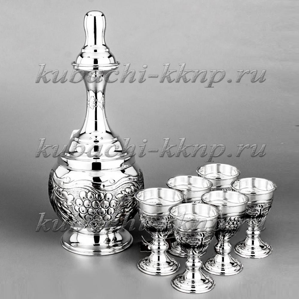 Серебряный водочный набор на шестерых Каталония, вс067 фото 3