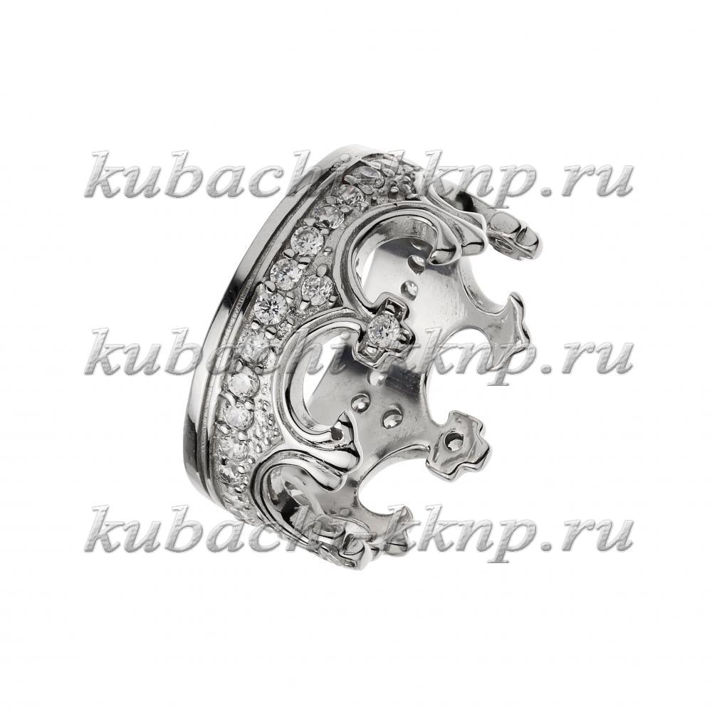 Кольцо из серебра Корона, Ag-к-8 фото 2