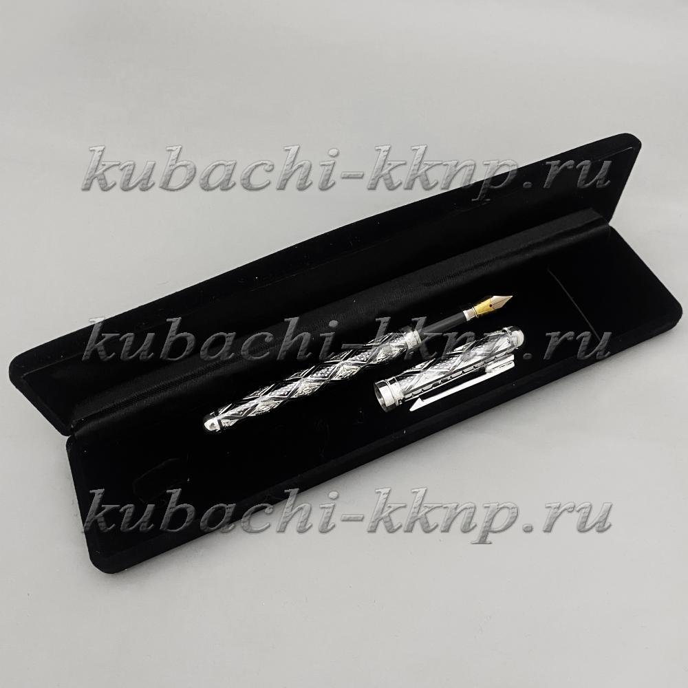 Чернильная серебряная ручка Кубачи, РУЧ25 фото 2