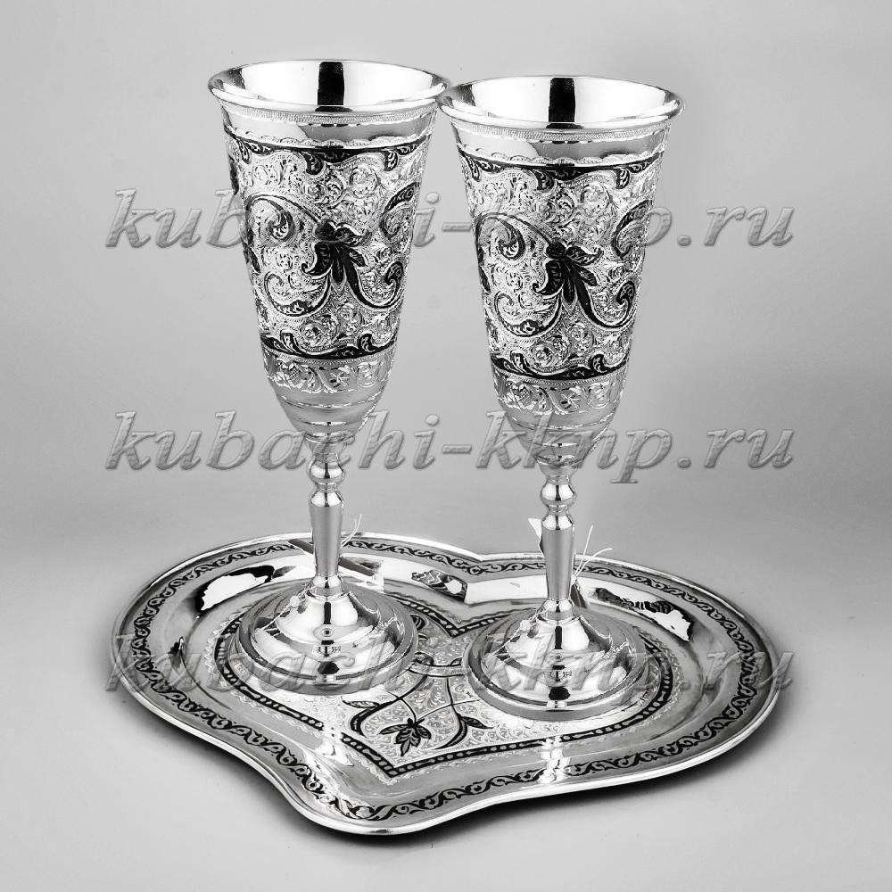 Набор свадебных фужеров Счастье, пн009 фото 5