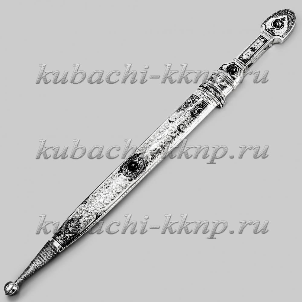 Серебряный кинжал с агатом, КН52 фото 3