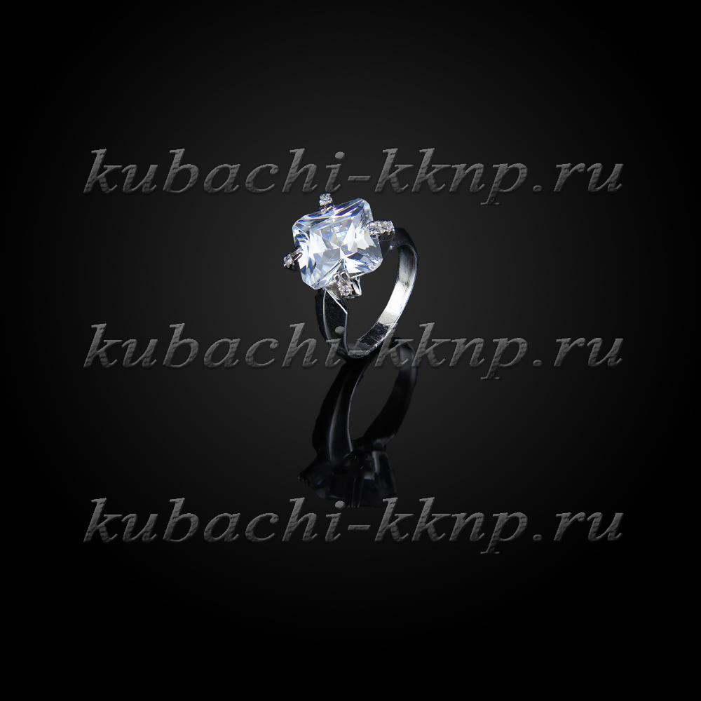 Серебряное кольцо Кубачи с фианитами 