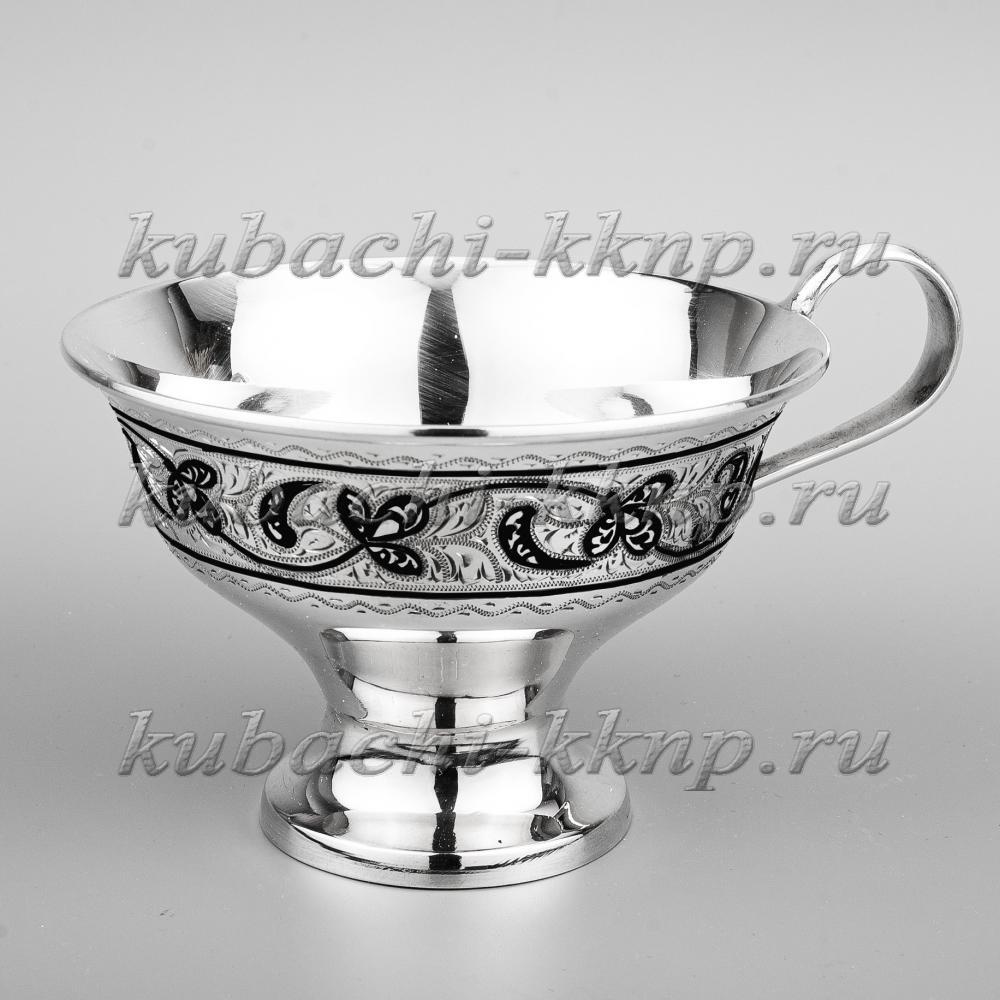 Серебряная чашка на изящной ножке, ч023 фото 1