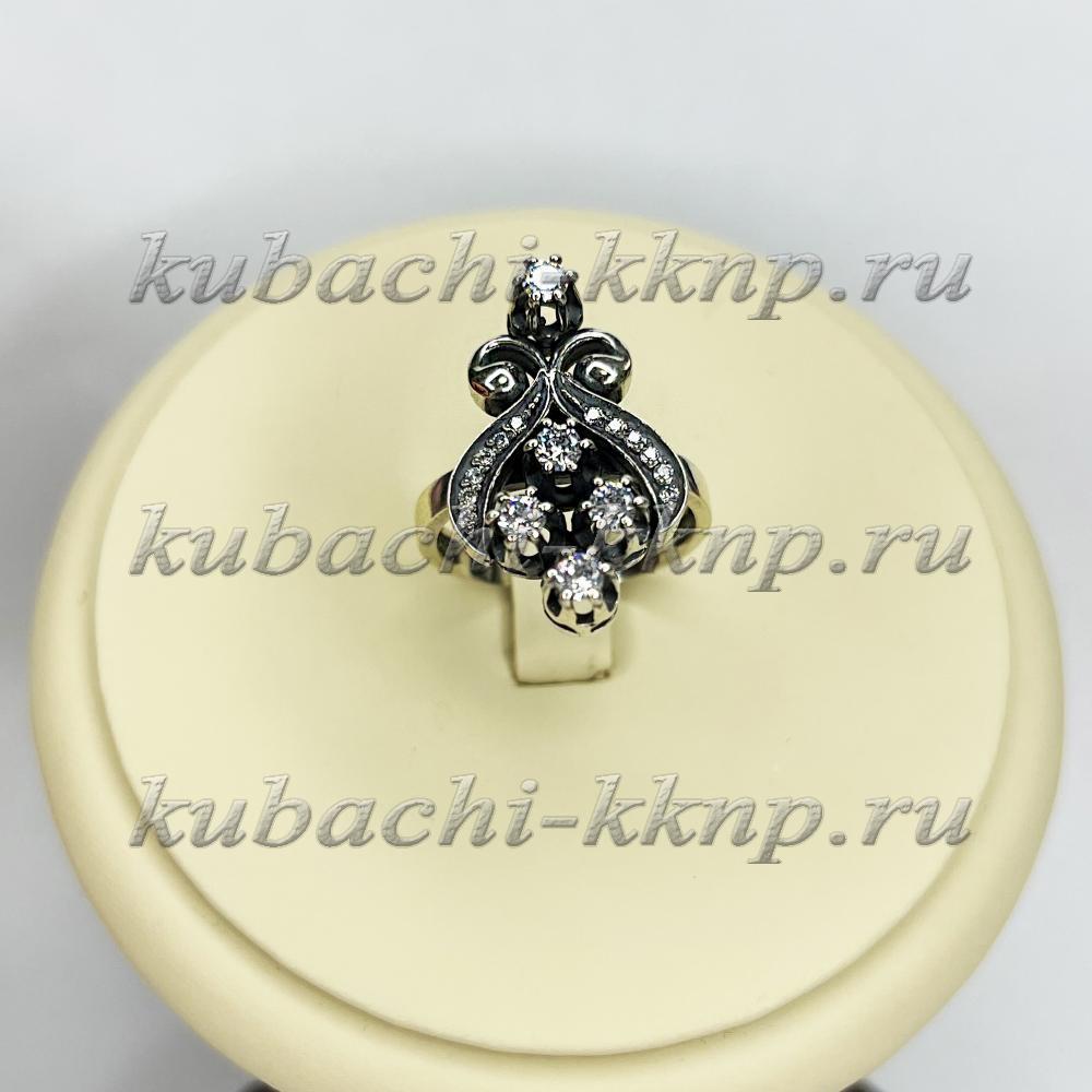 Женское серебряное кольцо Виноград под бриллианты серебро 925 пробы на праздник, свадьбу, любое мероприятие, к923 фото 1