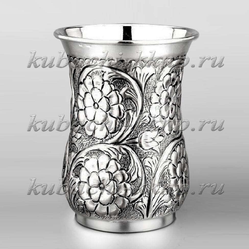 Оригинальный серебряный стакан 925 пробы Весна, ст037 фото 1