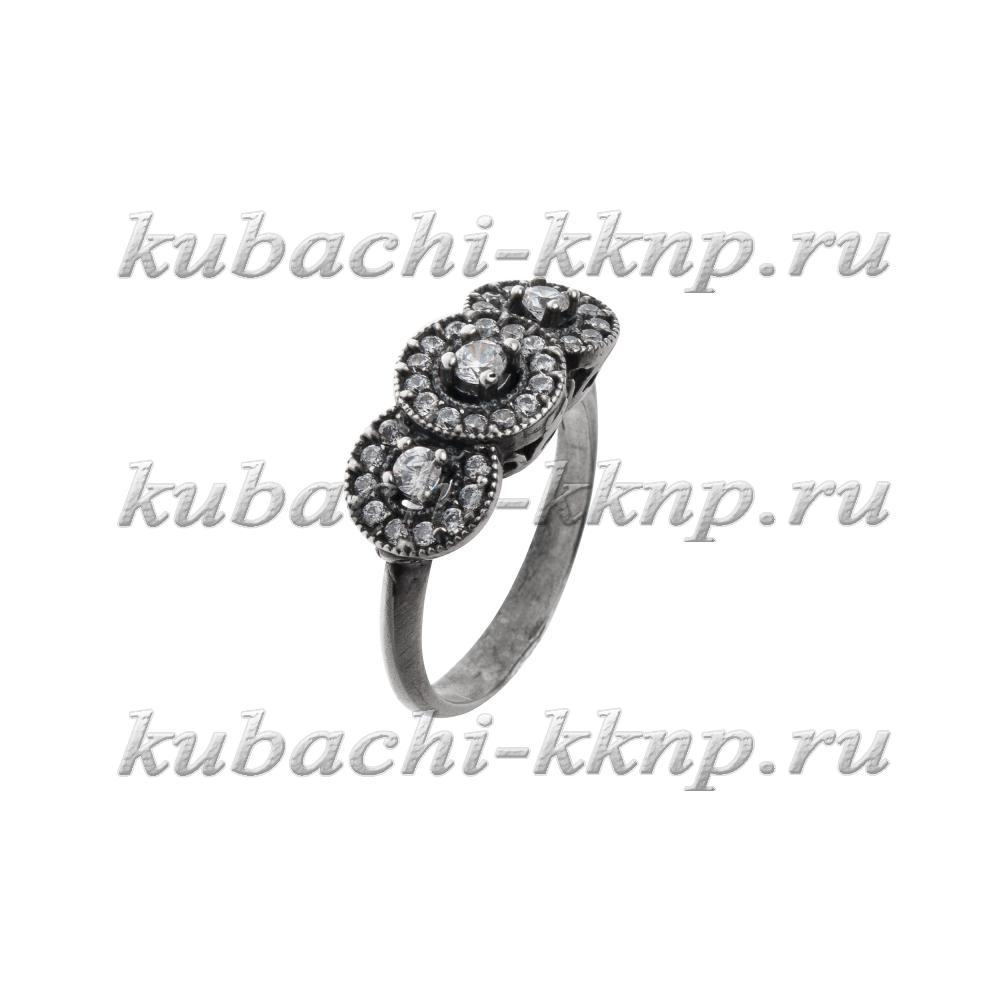Кольцо из серебра Три кольца, Ag-к13 фото 1