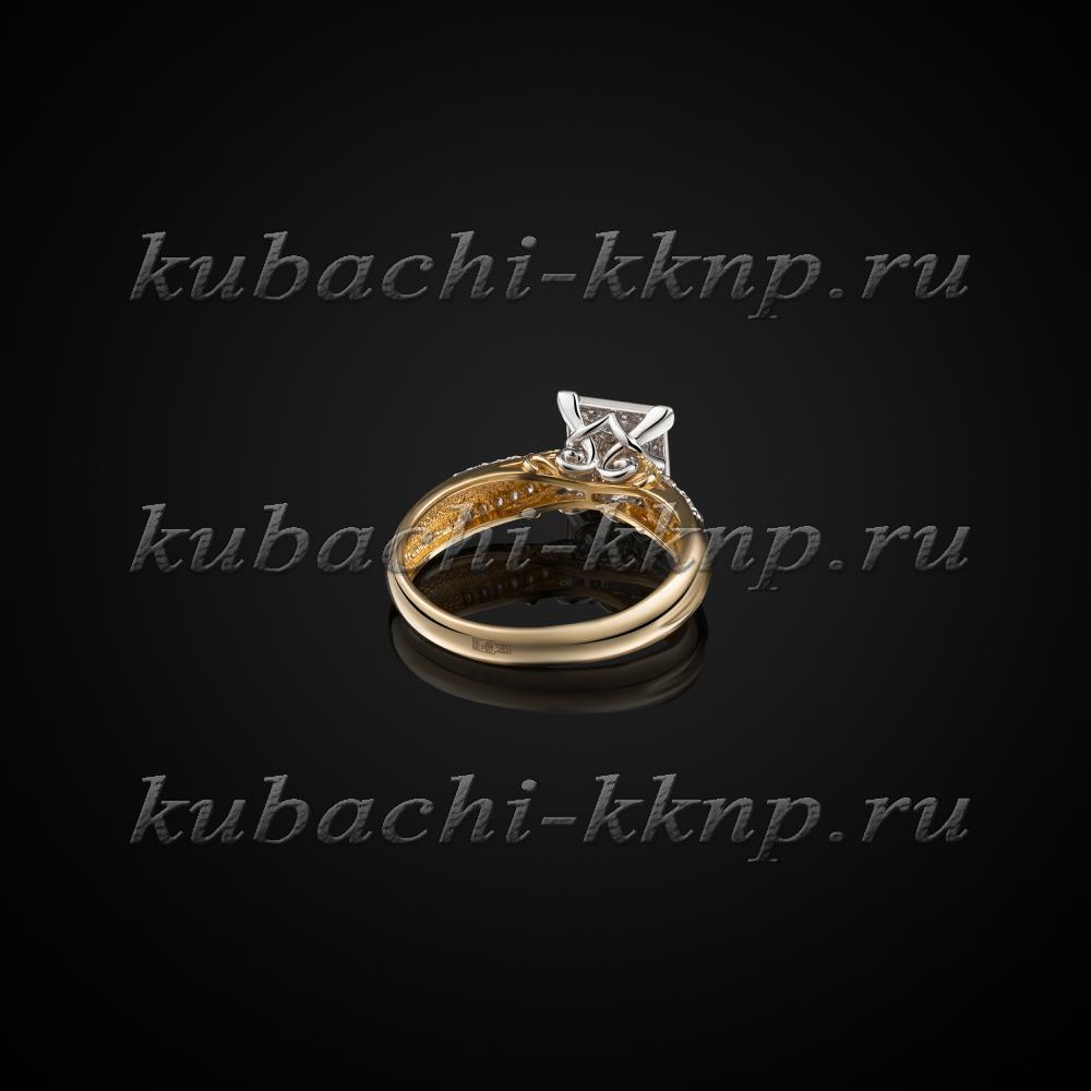 Золотое кольцо Плато с бриллиантами, АН560 фото 3