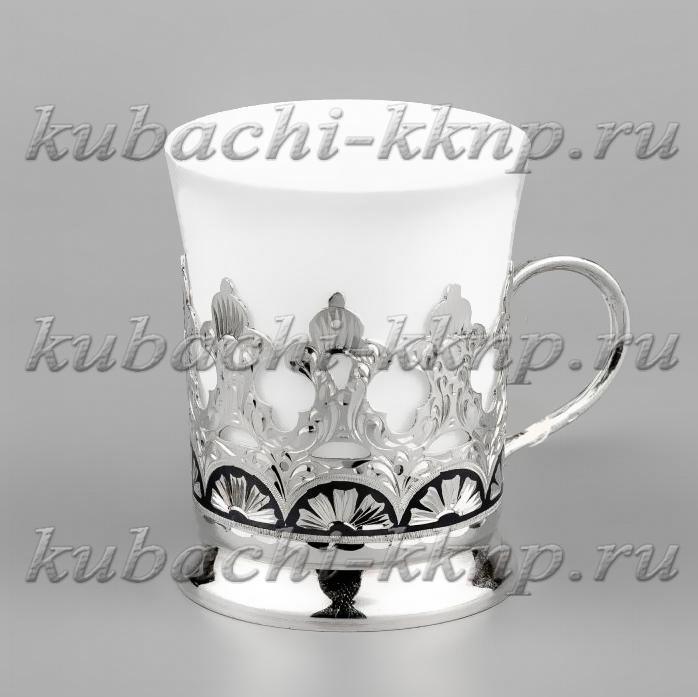 Набор серебряных подстаканников для кофе Аристократ, пд059-6 фото 3