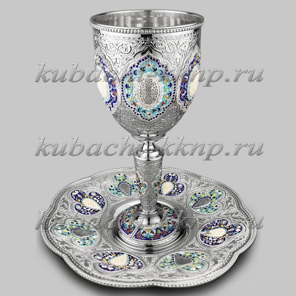 Эксклюзивное блюдо из серебра, ТРК012 фото 2
