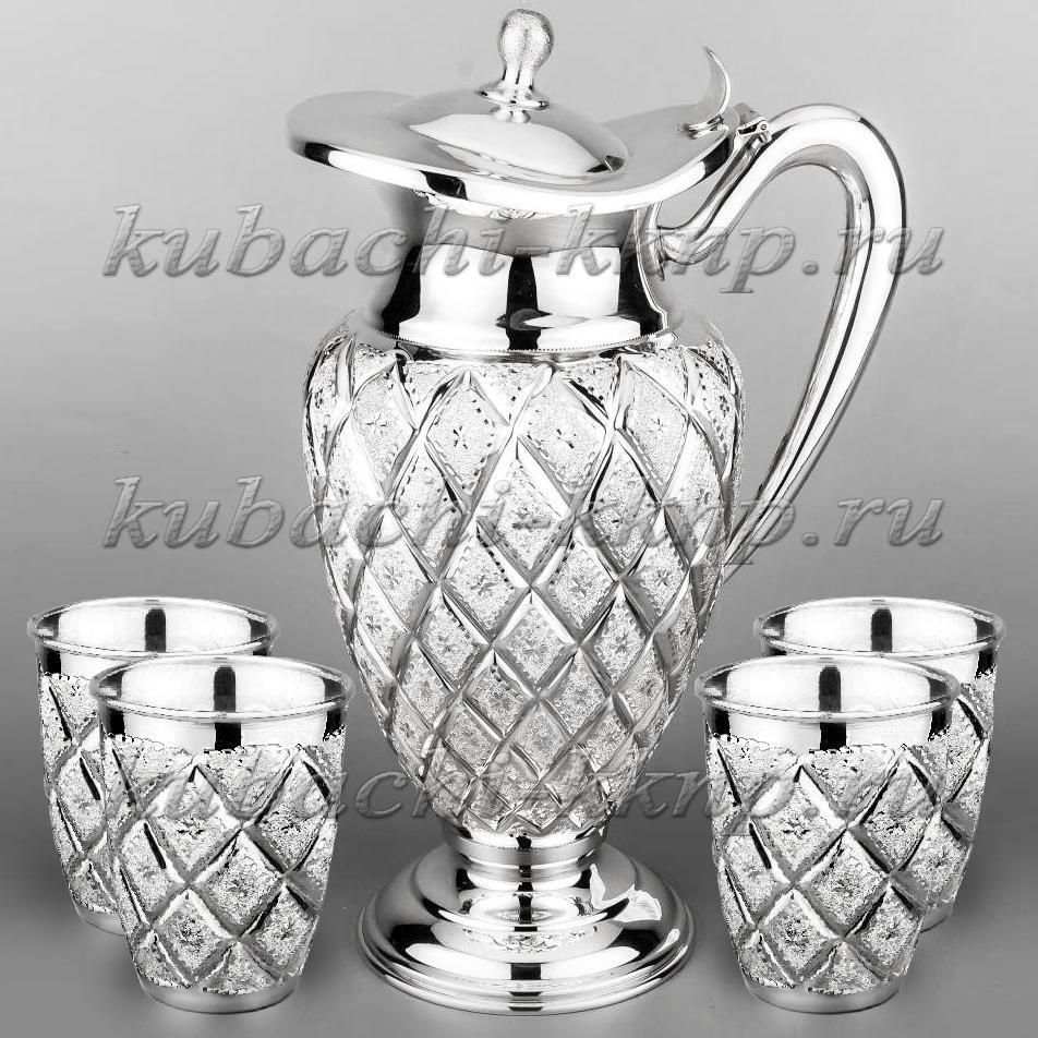 Набор для воды с четырьмя стаканами Лазер, ндв112 фото 2