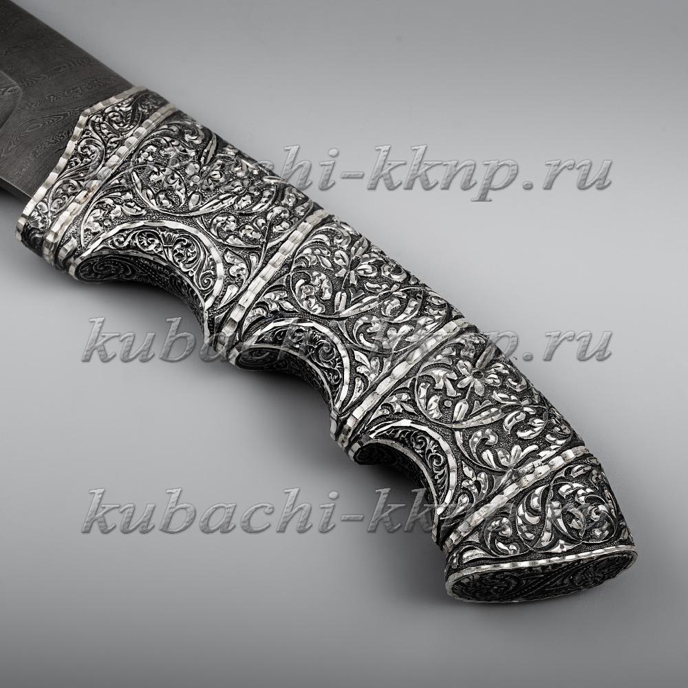 Серебряный нож «Шерхан» (лезвие сталь), НЖ09 фото 3