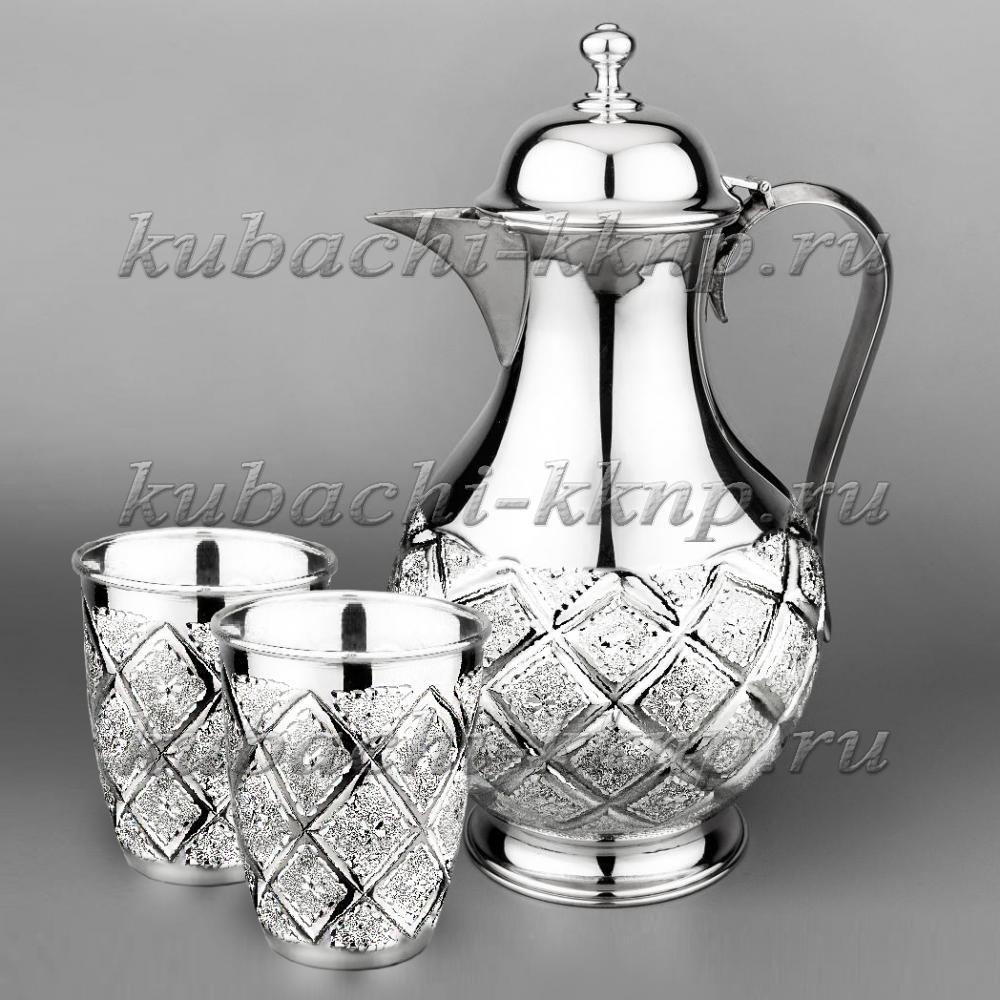 Серебряный набор для воды Лазер, ндв110 фото 2