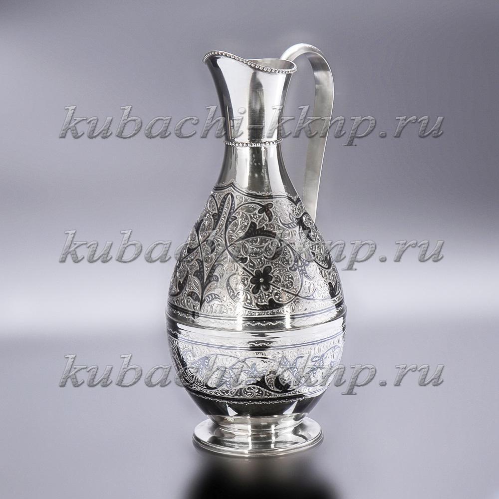 Серебряный кубачинский кувшин для воды Кубачинский, кв00043 фото 1