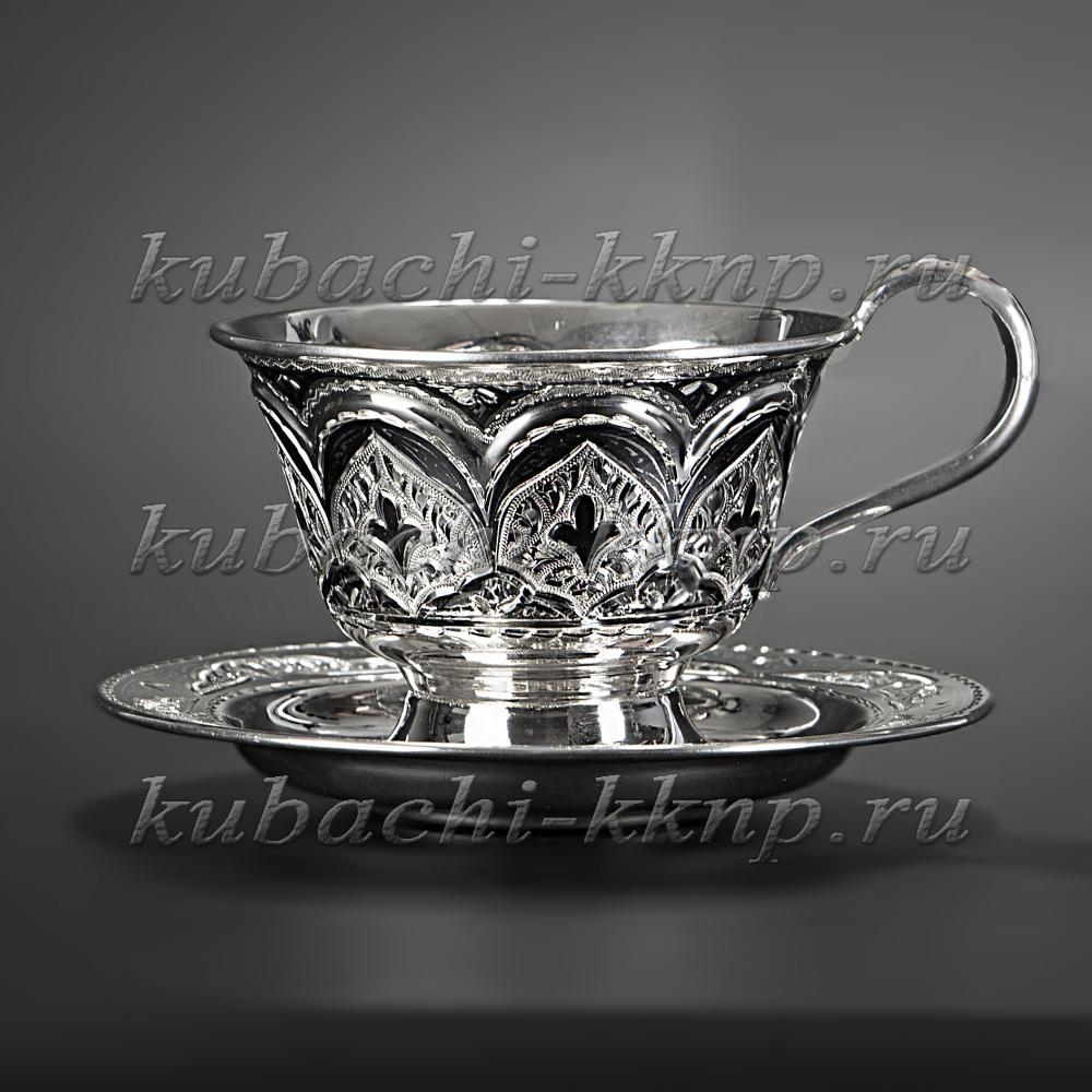 Серебряная чайная пара «Сказка», чп010 фото 1