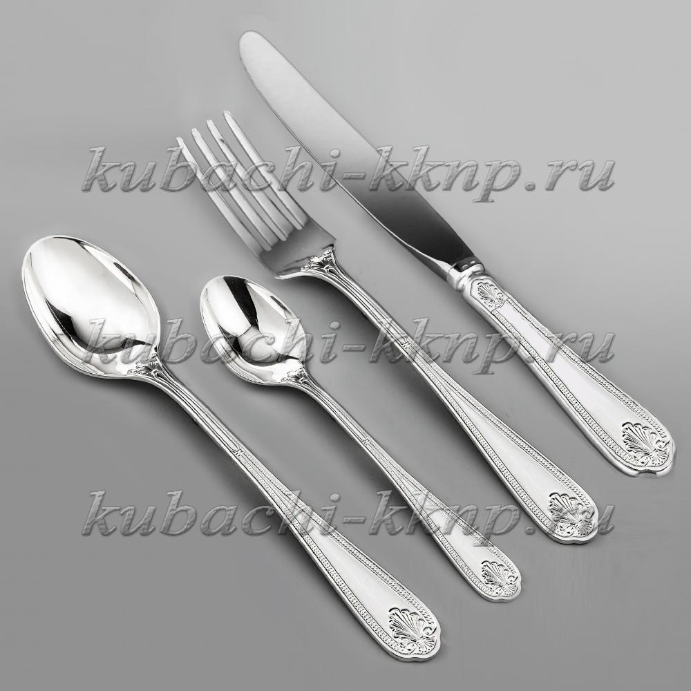 Столовый набор на одну персону из серебра 925 пробы Вояж, э011 фото 2