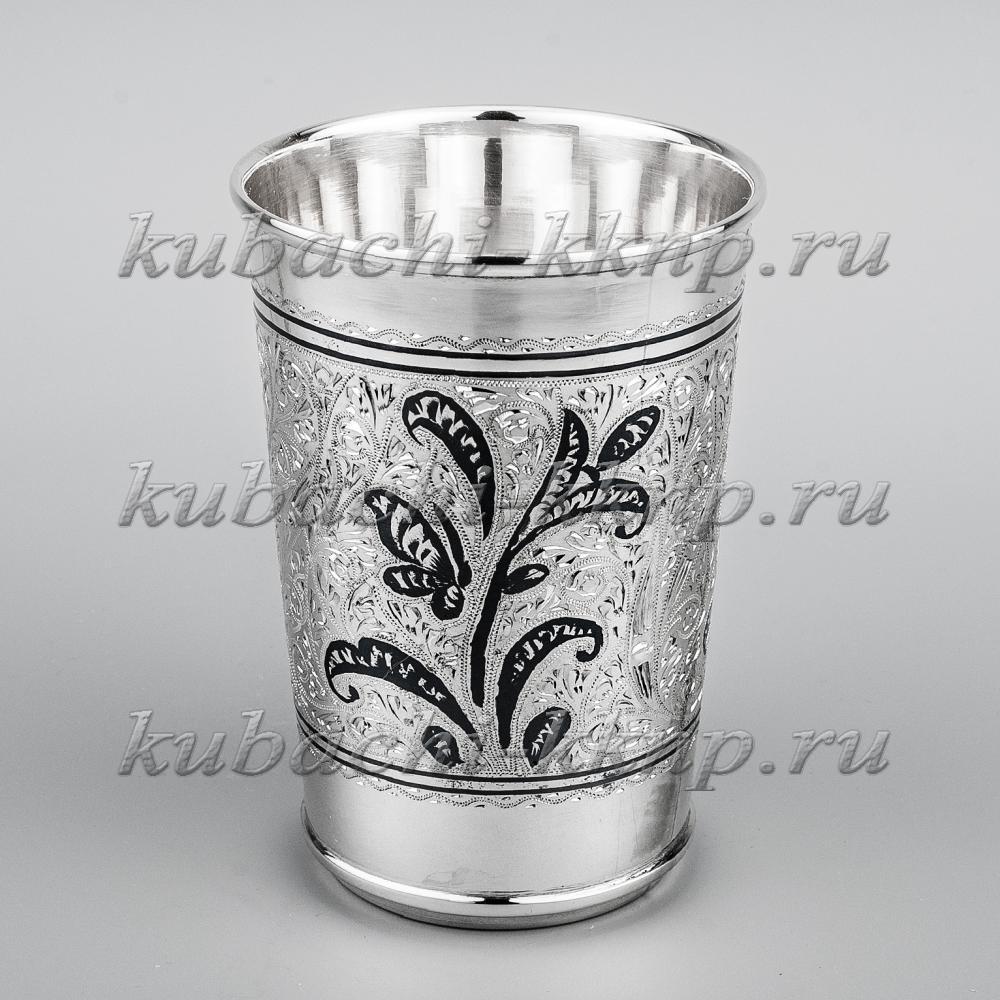 Высокий серебряный стакан , СТ121 фото 1
