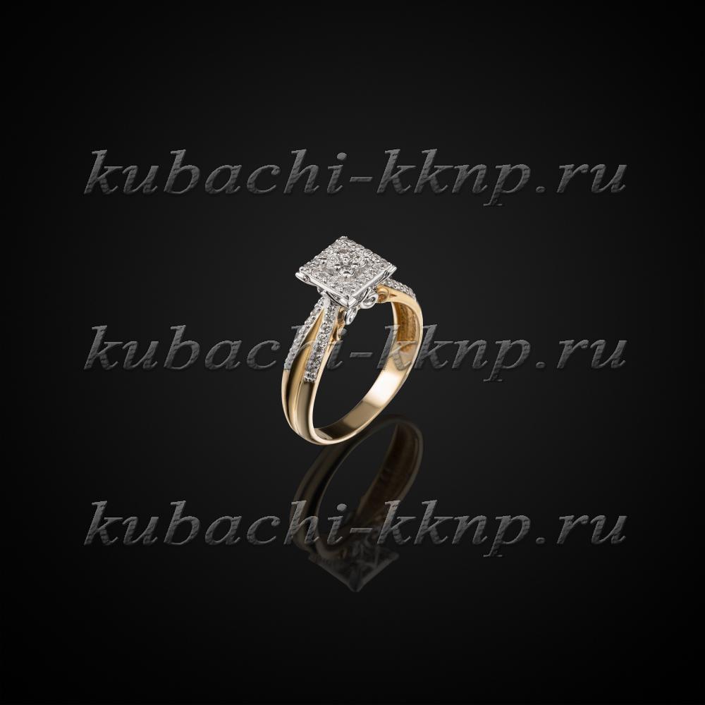 Золотое кольцо Плато с бриллиантами, АН560 фото 1